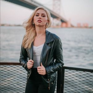 Faux leather jacket